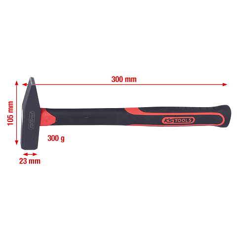 KS Tools 142.1331 Hammer Kreuzschlaghammer Schwarz