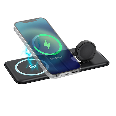Celly MAGFOLD2IN1 Smartphone, Smartwatch Schwarz USB Kabelloses Aufladen Drinnen