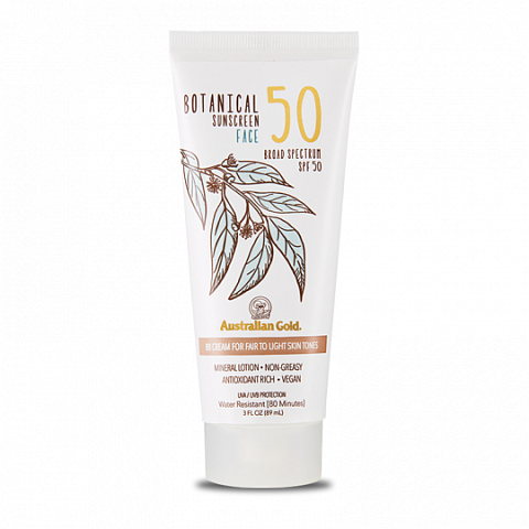 Australian Gold Botanical Spf 50 Tinted Face Mineral Lotion Sonnenschutzlotion Gesicht Erwachsene