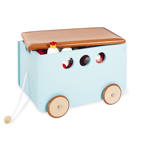 Pinolino Kinderträume Spielzeugkiste mit Rollen 'Jim', mint
