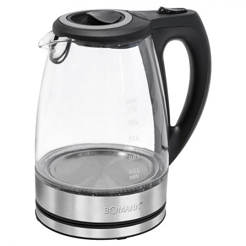 Bomann WKS 6032 G CB Wasserkocher 1,7 l 2200 W Transparent