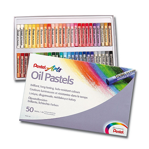 Pentel PHN-50 Farbstift Öl-Pastellstift Mehrfarbig 50 Stück(e)
