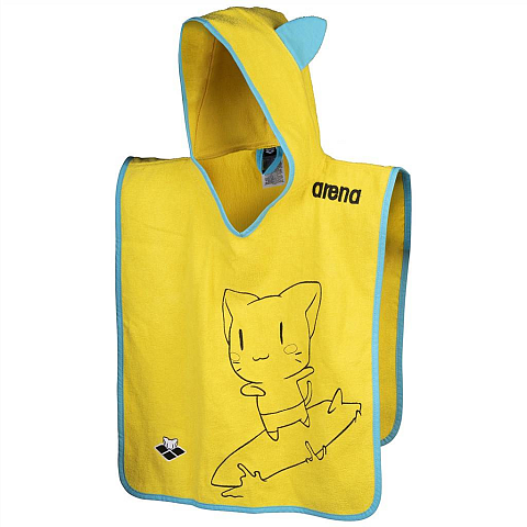 Arena Kids Friends Poncho 530 x 470 cm Baumwolle Gelb 1 Stück(e)