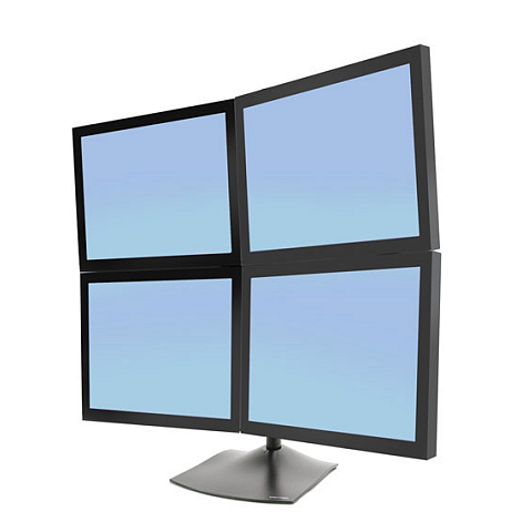 Ergotron DS Series DS100 Quad Monitor Desk Stand 61 cm (24") Tisch/Bank Schwarz
