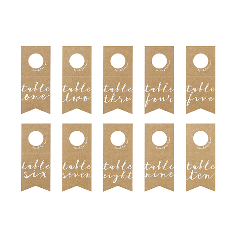 PartyDeco KPZ7-031-KARTON Dekoratives Schild & Tafel für drinnen Papier Braun
