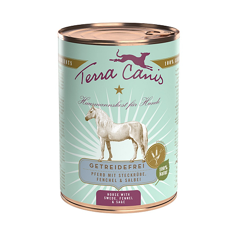 Terra Canis GETREIDEFREI – Pferd mit Steckrübe, Fenchel und Salbei