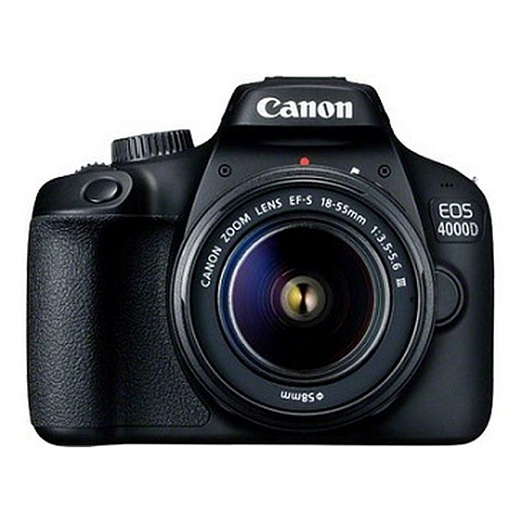 Canon EOS 4000D + EF-S 18-55mm III SLR-Kamera-Set 18 MP 5184 x 3456 Pixel Schwarz