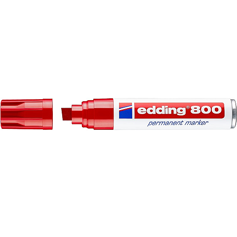 Edding 800 Permanent-Marker Meißel Rot 1 Stück(e)