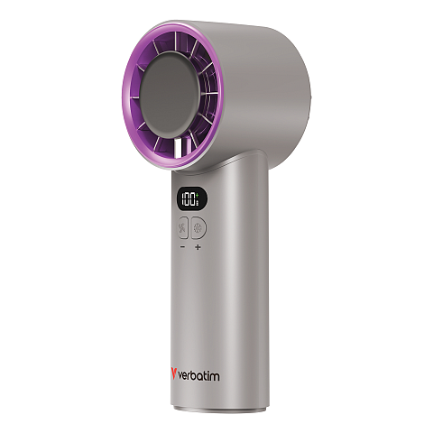 Verbatim Cool 'n' Go Ice Touch Grau, Violett Handventilator