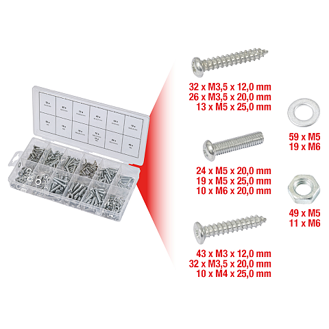 KS Tools 970.0500 Schraube/Bolzen 347 Stück(e)