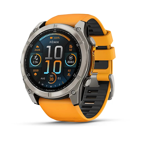 Garmin Fenix 8 3,56 cm (1.4") AMOLED 51 mm Digital 454 x 454 Pixel Touchscreen Titan WLAN GPS