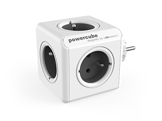 Allocacoc PowerCube Original Type E Verlängerungskabel 5 AC-Ausgänge Drinnen Grau