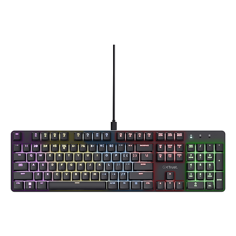 Trust GXT 871 Zora Tastatur Gaming USB QWERTY Nordisch Schwarz