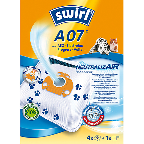 Swirl A 07 NeutralizAir Staubbeutel Zylinder-Vakuum