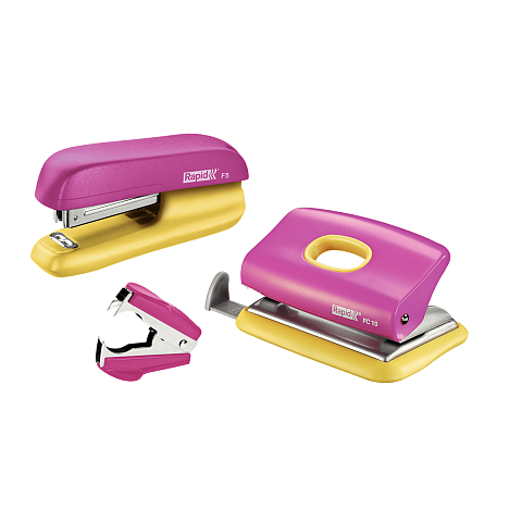 Rapid 5000371 Tacker Standard-Clinch Pink, Gelb