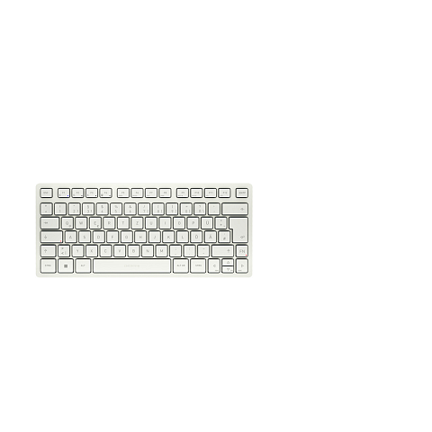 CHERRY KW 7100 MINI BT Tastatur Universal Bluetooth QWERTZ Deutsch Weiß