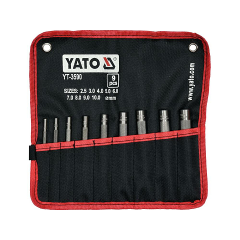 Yato YT-3590 Stanze, Nägel-Set & Punze