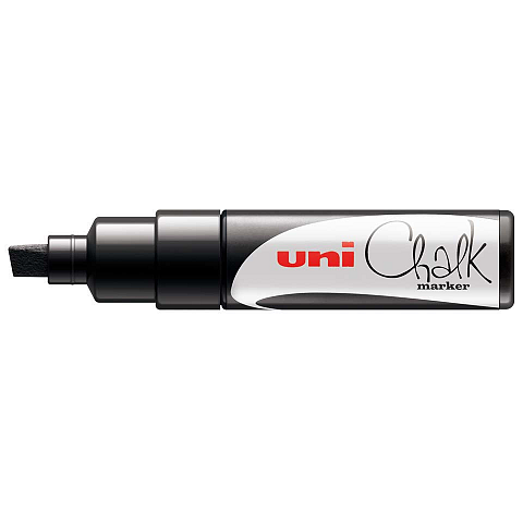 Uni-Ball ChalkGlass PWE-8K Kreidestift Meißel Schwarz 1 Stück(e)