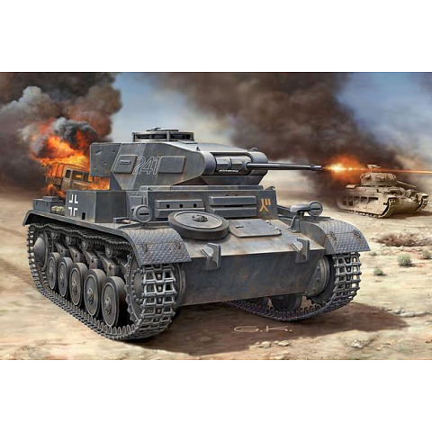 Revell PzKpfw II Ausf. F Tank model Montagesatz 1:76