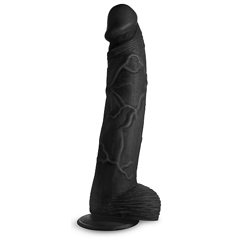 Master Cock Hung Harry 11.75" Klassischer Dildo Analverkehr, Vaginaler Sex Schwarz Kunststoff 32,3 mm 5,8 mm