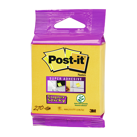 Post-It 2014-S Klebezettel Quadratisch Gelb 270 Blätter Selbstklebend
