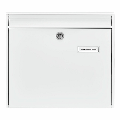 BURG-WÄCHTER Potsdam 877 W Briefkasten Weiß Wandmontierter Briefkasten Stahl