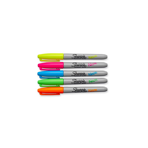 Sharpie Neon Fine Point Permanent-Marker Feine Spitze Gemischte Farben 5 Stück(e)