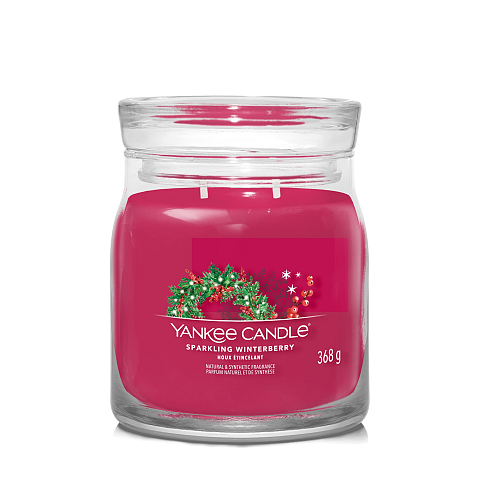 Yankee Candle Sparkling Winterberry Wachskerze Rund Rot 1 Stück(e)