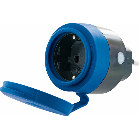 Schwaiger SOAW0044 Steckdose Blau, Grau