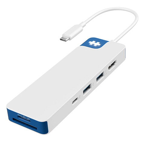 HYPER HD4102BUGL Schnittstellen-Hub USB 3.2 Gen 1 (3.1 Gen 1) Type-C 5000 Mbit/s Blau, Weiß