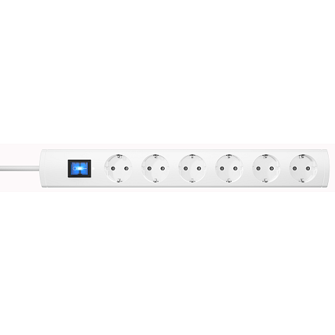 Kopp 232802005 Verlängerungskabel 1,4 m 6 AC-Ausgänge Drinnen Weiß