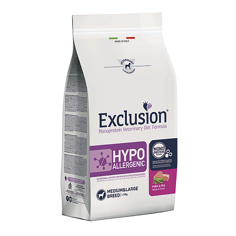 Exclusion 8011259002594 Hunde-Trockenfutter 12 kg Adult Erbse, Schweinefleisch