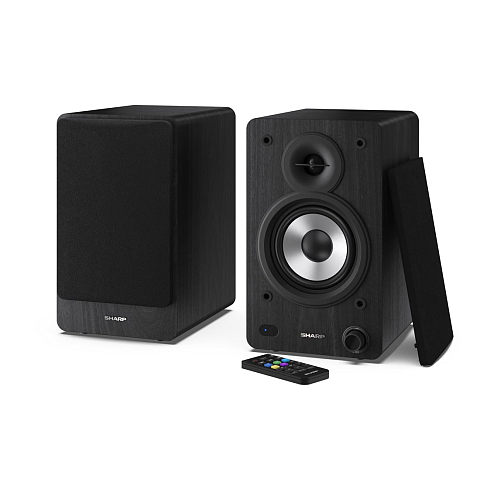 Sharp Bookshelf Speakers 2-Wege Schwarz Verkabelt & Kabellos 60 W