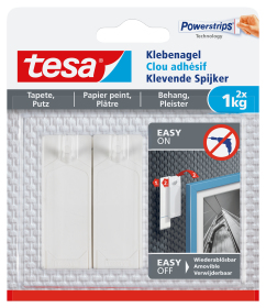 TESA 77773-00000 Wandhalterung Drinnen Universalhaken Weiß 2 Stück(e)