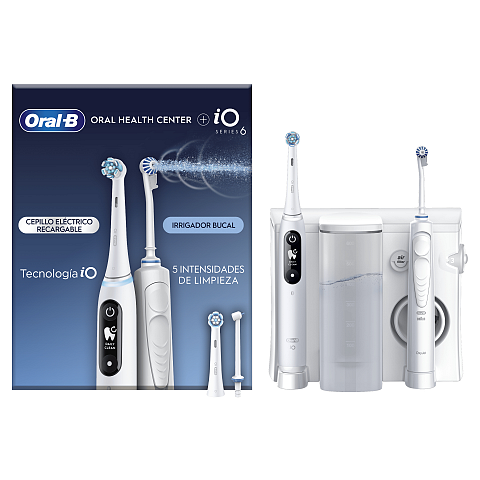 Oral-B iO6 & OxyJet Erwachsener Rotierende-vibrierende Zahnbürste Weiß