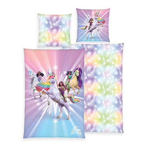 HERDING Unicorn Academy Bettwäsche-Set ‘Magic’ – 160×210, Renforcé