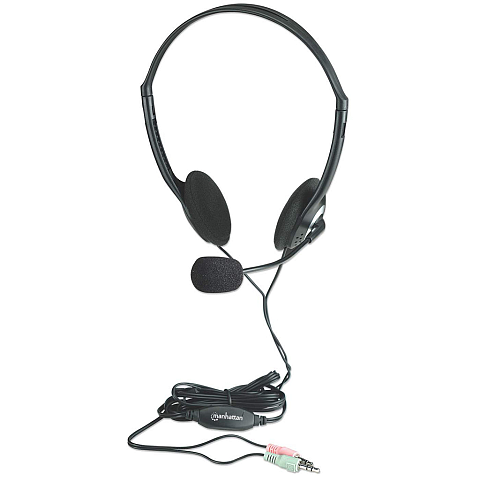 Manhattan Stereoheadset, Federleichtes Design, integriertes Mikrofon, Lautstärkeregler im Kabel integriert