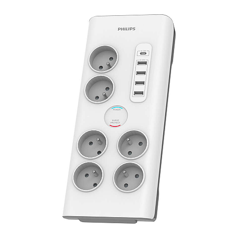 Philips SPN7060WA/60 Spannungsschutz Weiß 6 AC-Ausgänge 2 m