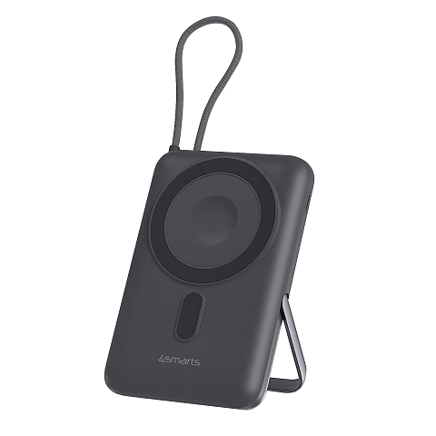 4smarts Enterprise Pocket 10000 mAh Kabelloses Aufladen Grau