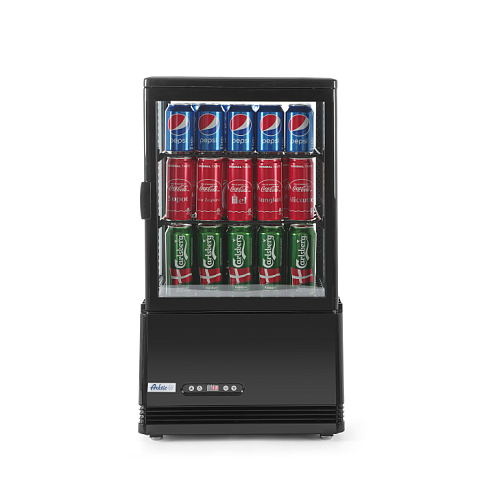 Hendi 233627 Industrieller Kühl/Gefrierschrank Vitrinenkühlschrank 58 l Freistehend C