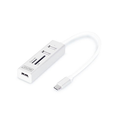 Digitus USB Typ-C™ OTG 3-Port Hub + Kartenleser