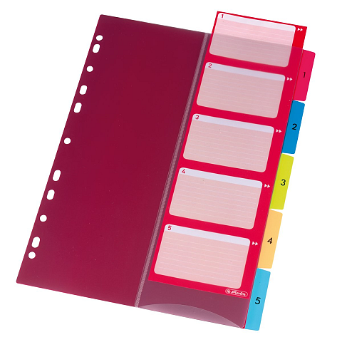 Herlitz 10913689 Tab-Register Gemischte Farben