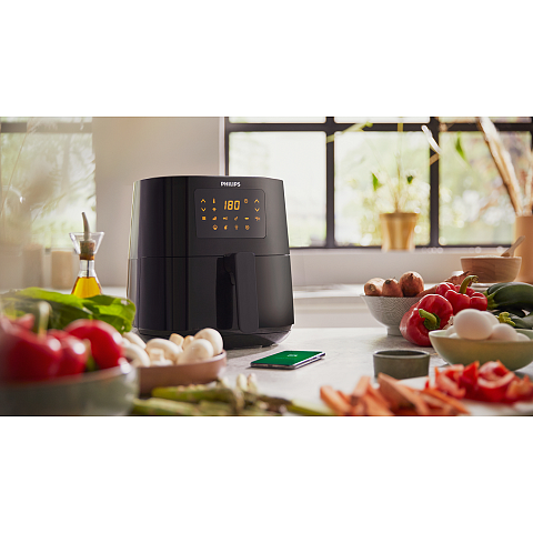 Philips 5000 series HD9255/30 Fritteuse Einzelbild 4,1 l Eigenständig 1400 W Heißluftfritteuse Gold, Weiß