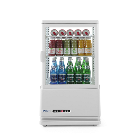 Hendi 233610 Industrieller Kühl/Gefrierschrank Vitrinenkühlschrank 58 l Freistehend C