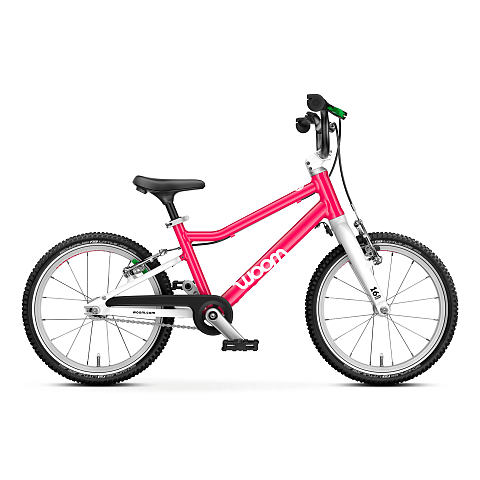 WOOM GO 3 Stadtrad Aluminium Schwarz, Pink, Weiß