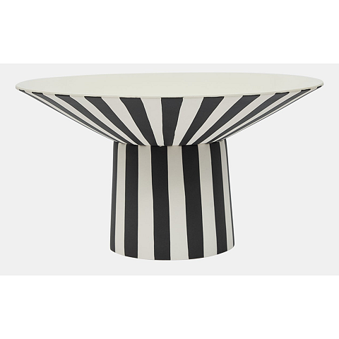 OYOY L301534 Serviergeschirr Steingut Schwarz, Weiß Rund Servierstand