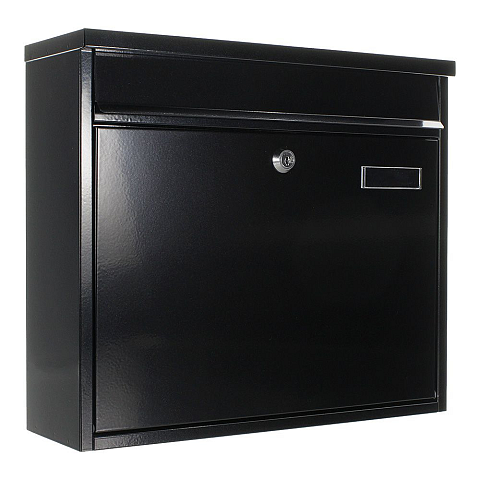 Rottner T02804 Briefkasten Schwarz Wandmontierter Briefkasten Stahl