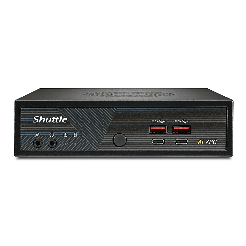 Shuttle Slim AI PC DN11H5 Intel Core Ultra 5 125H, Intel Arc graphics, 2xHDMI, 2x DP, 4x 2.5Gbit LAN, VESA, 24/7 Dauerbetrieb