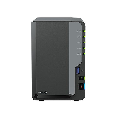 Synology DiskStation DS224+ NAS & Speicherserver Desktop Intel® Celeron® J4125 2 GB DDR4 0 TB Schwarz