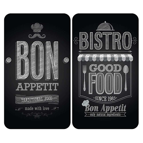 WENKO Bon Appetit Küchen-Schneidebrett Rechteckig Glas, Kunststoff Mehrfarbig